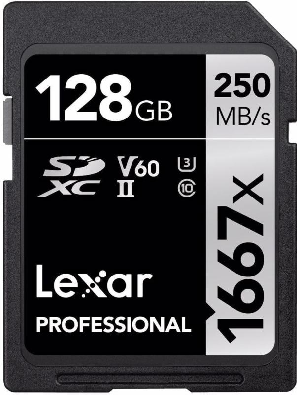 Original Lexar 1667x V60 250MB/s Flash Memory sd cards 64GB 128GB 256GB UHS-II U3 Card high speed SDXC For 3D 4K 固定ディスク video 128GB