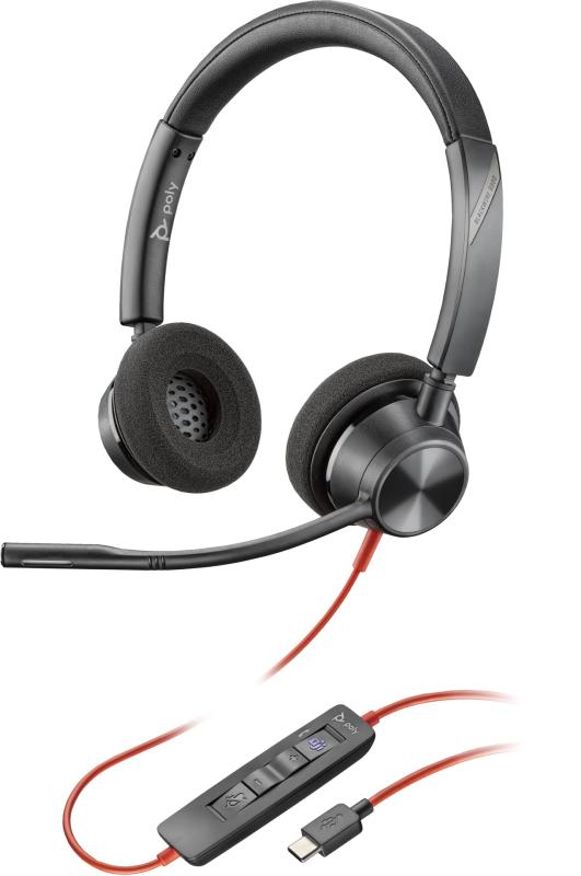 Poly(旧モデル) 有線ヘッドセット Blackwire 3320 USB-C/A 接続 両耳用 ノイズキャンセリング｜NewageOfficeflowing