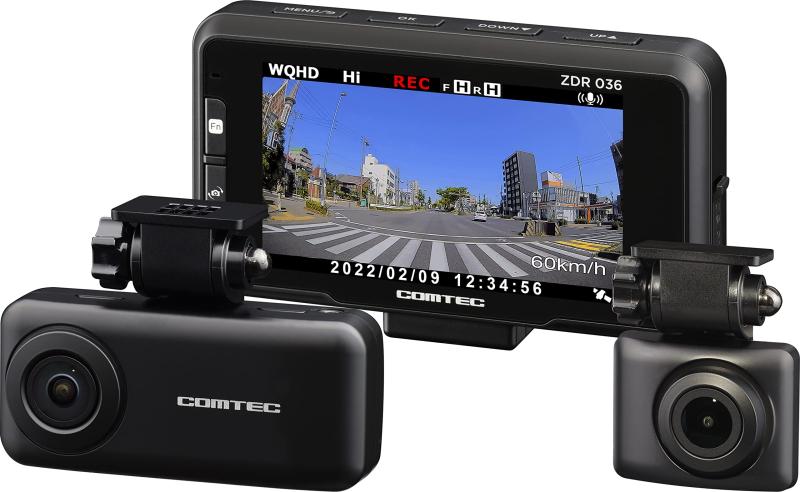 コムテック 車用 前後2写真機 運転リコーダー ZDR036 前後370万絵素 WQHD ドップラーセンサーによるパーキング監督すること流動体さがし当てる役立つこと GPS積み上げる 追いかける鉄道車両押しせまる貼り出し役立つこと 安全性のある動かす助けること役立つこと積み上げる 弾丸道路起