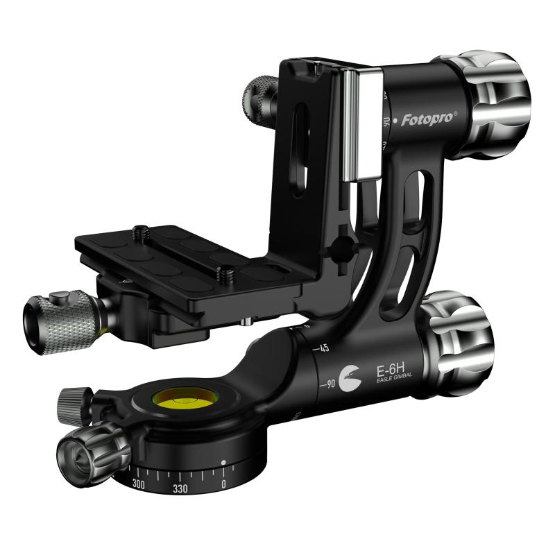 Fotopro E-6H ジンバル雲台 プロ用三脚雲台 大型レンズ 野生動物撮影用雲台 スポーツ撮影用 天体写真用