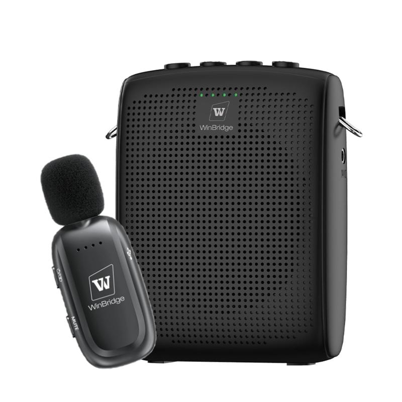 WWINBRIDGE ポータブルスピーカー付きマイク 15W ハンズフリー拡声器 小型 ハンズフリー イベント/運動会/講演/教師用/観光ガイドなどに最適 WB005