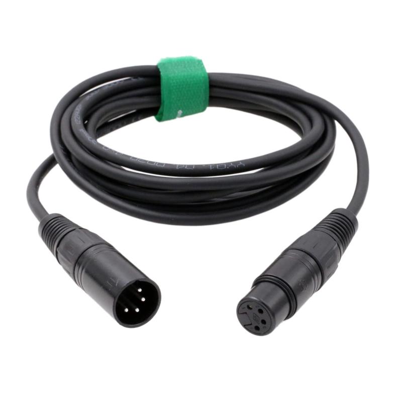 HangTon 4ピンXLRオス-メス XLR 4ピンマイクレコーダーミキサーヘッドホンアンプバランスオーディオケーブル(10メートル)