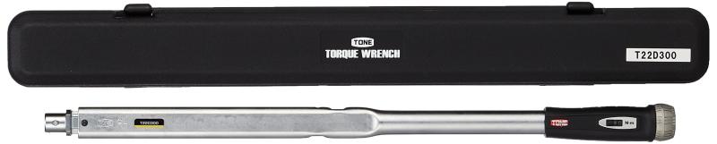 トネ(TONE) プレセット形トルクレンチ(ダイレクトセット・差替式) T22D300 φ22mm ブラック 300N・m
