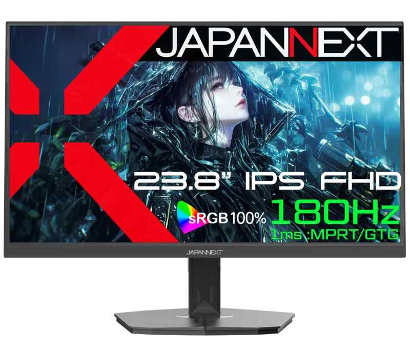 【ECサイト】JAPANNEXT 23.8インチ IPSパネル搭載 180Hz対応 フルHD(1920x1080)解像度 ゲーミングモニター JN-Ei238G180F HDMI DP 1ms(GTG/MPRT) HDR sRGB:100% PS5:12|フローイングgt