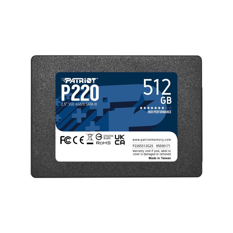 Patriot P220 512GB Internal SSD - SATA 3 2.5" - Solid State Drive - P220S512G25｜フローイングgt