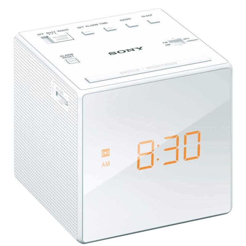 ソニー(SONY) クロックラジオ ICF-C1 : FM/AM/ワイドFM対応 おやすみタイマー ホワイト ICF-C1 W
