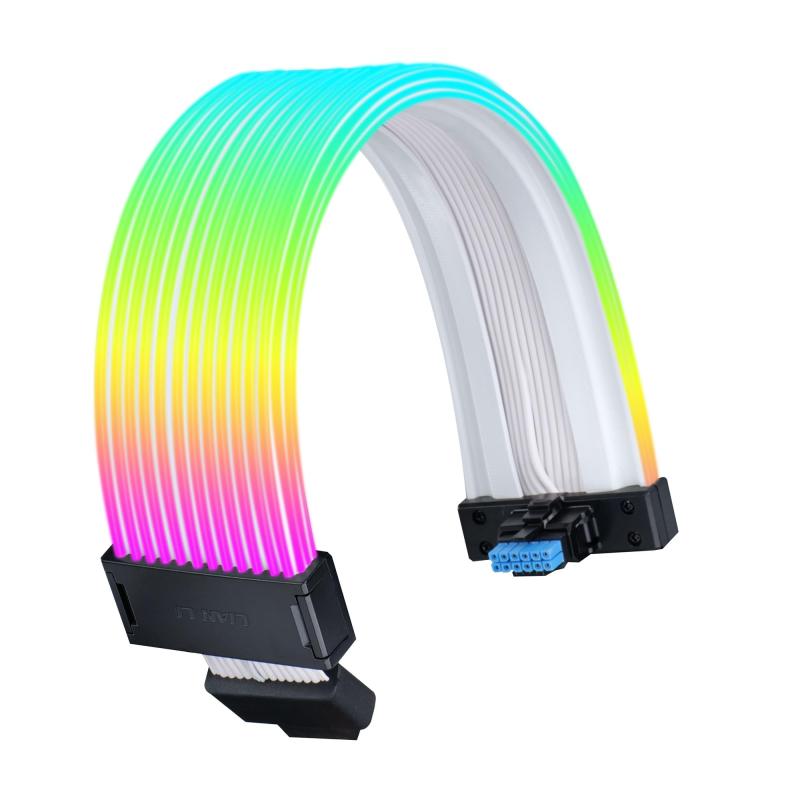 LIANLI ARGBエクステンションテーブル Strimer Wireless 12V-2x6 12+4PIN LED伝達ルート12本 2.4GHz無線電話規則体系積み上げる STRIMER WLS 16PIN-12 90度直角繋ぎ 日本置き目品