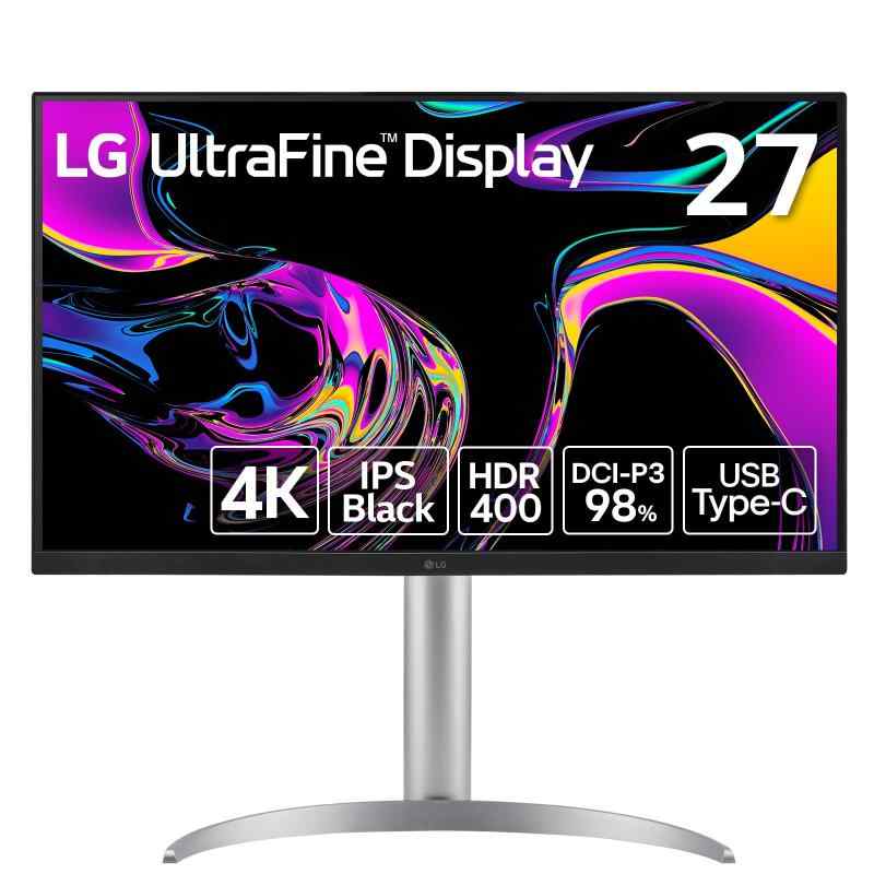 LG 管する 見せびらかす 27UQ850V-W 27in/IPS Black/4K (3840×2160)/DisplayHDR400/DCI-P3 98%/USB Type-C(USB Power Delivery 最大限度90W)/DisplayP