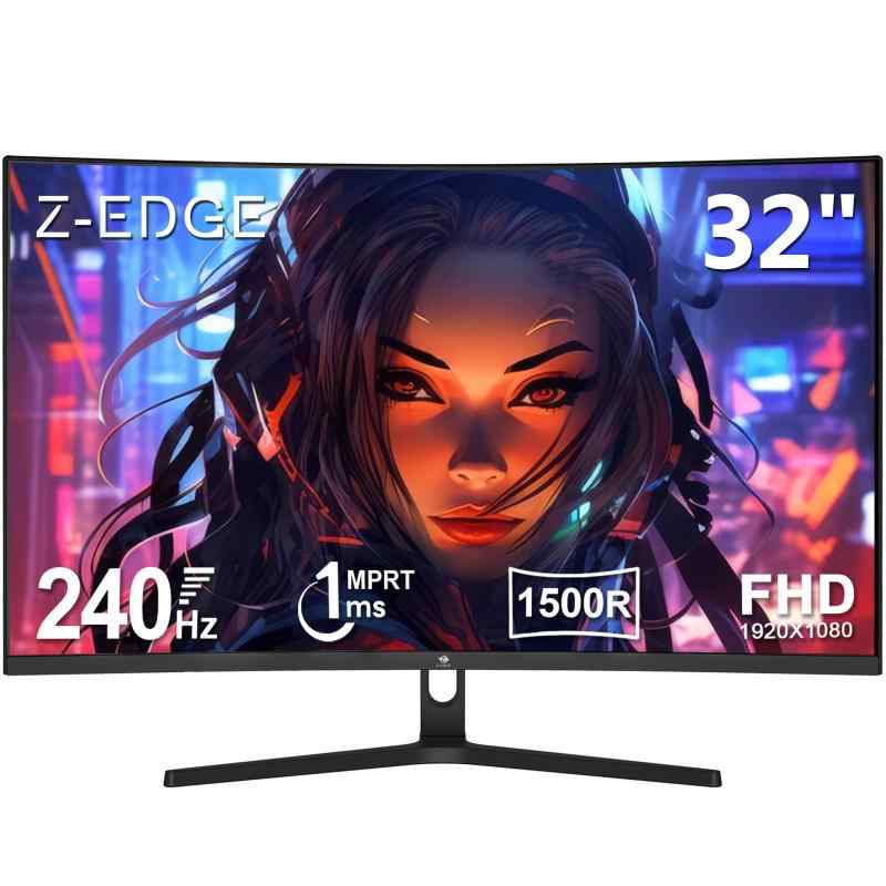 Z Z-Edge 32in ゲーミング 管する 240サイクル 1ms 曲面 16:9 1920x1080 ひな形受け答え LED ディスプレイー 管する、UG32P AMD Freesync 割り増し金 DP界面 HDMI界面