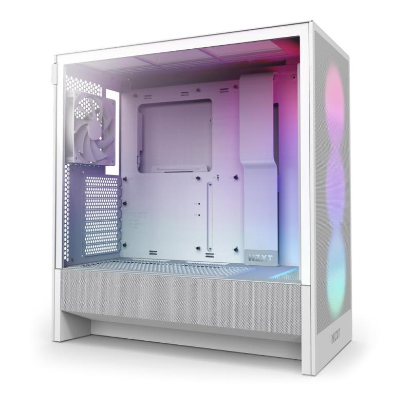 NZXT H5 Flow RGB v2 White 360粍 RGBシングルフレームファン申し受ける 真っただ中円柱 ATX パソコン容れもの 白いこと CC-H52FW-R1 CS9085 その他-パソコン・周辺機器