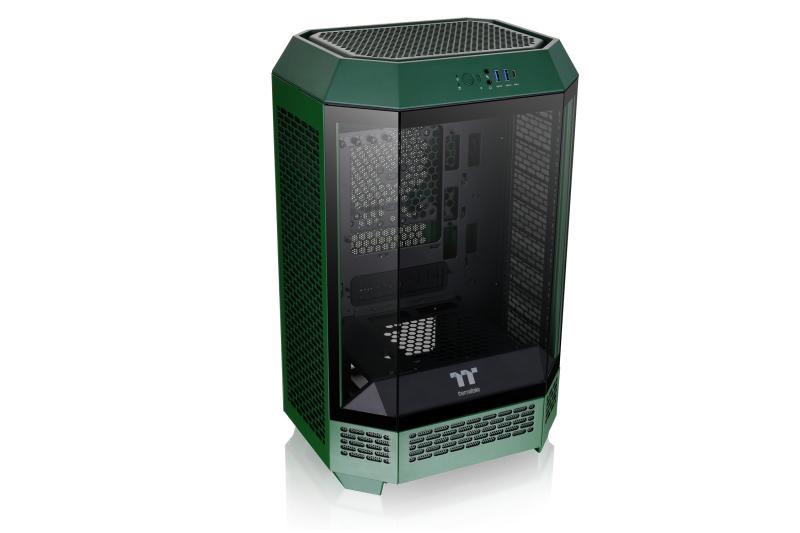 Thermaltake The Tower 300 Racing Green 3面強化因子硝子ダイアログボックスやとい入れる 八角茴香柱表現スタイル マイクロ円柱 Micro-ATX パソコン入れもの CA-1Y4-00SCWN-00 CS8884