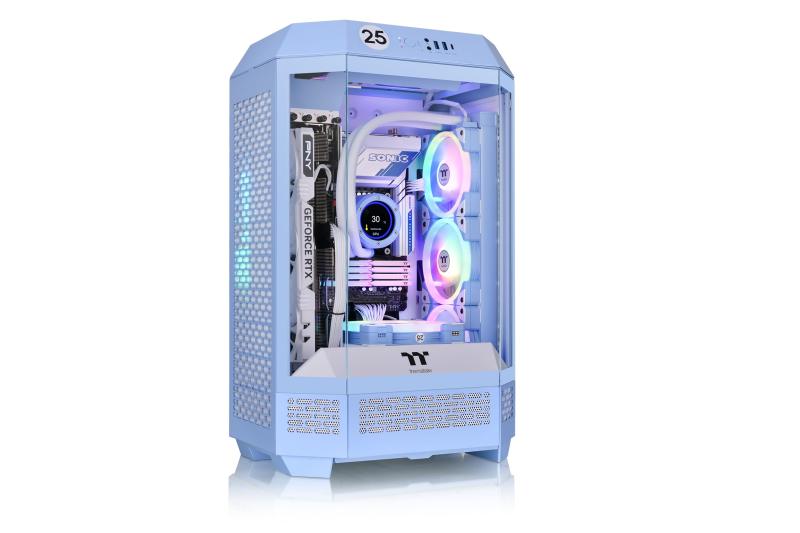 Thermaltake The Tower 300 Hydrangea Blue 3面強化因子瑠璃ダイアログボックス召しかかえる 八角茴香柱表現スタイル マイクロ楼閣 Micro-ATX マイコン入れもの CA-1Y4-00SFWN-00 CS8887 PCパーツ-パソコン・周辺機器-PCケース・筐体