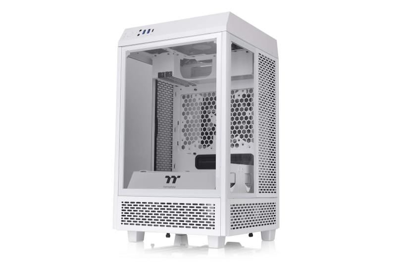 Thermaltake The Tower 100 Snow Edition ミニタワーPCケース 3面強化ガラスパネル搭載 CA-1R3-00S6WN-00 CS8081｜フローイングgt