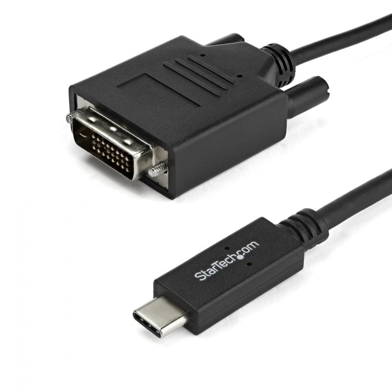 StarTech.com USB-C - DVIケーブル 2m 1920x1200対応 ブラック CDP2DVIMM2MB