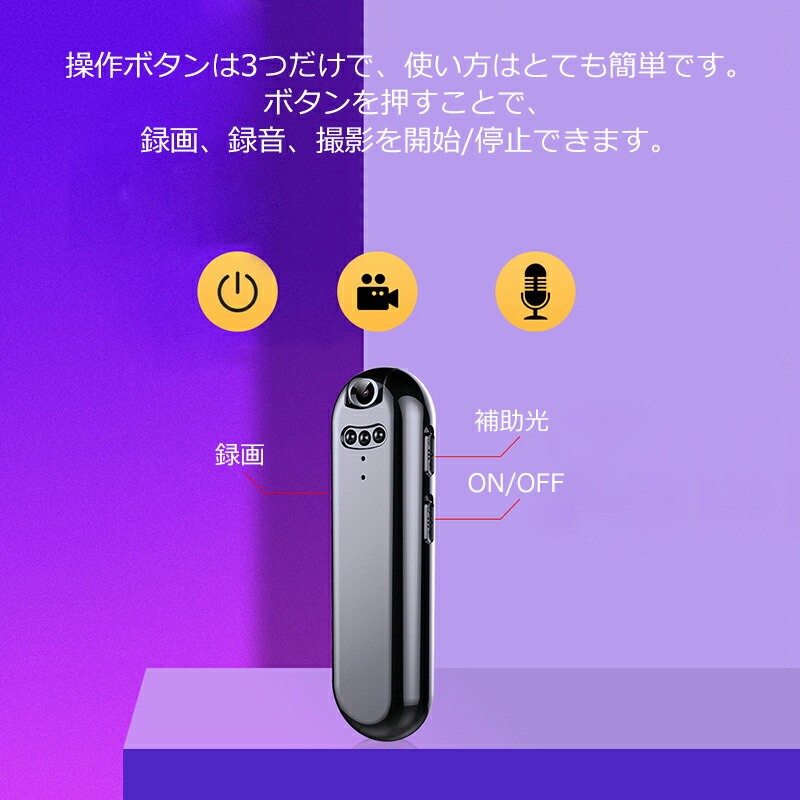 市場 クーポン利用で10 Off 小型 録音 スパイカメラ 防犯カメラ ワイヤレス 隠しカメラ ペン型 スマホ 小型カメラ 長時間録画 ボイスレコーダー 32gb 録画