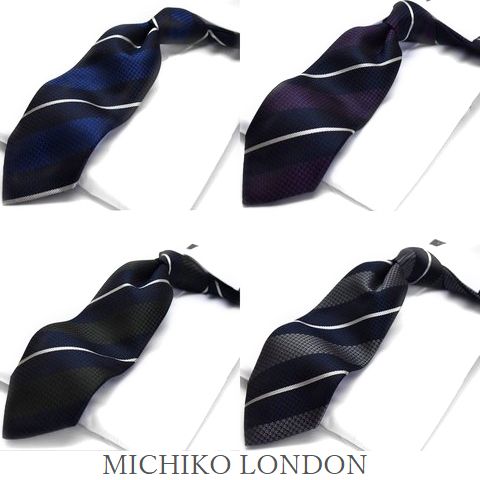 【MICHIKO LONDON】シルク ネクタイ M-62【日本製】Silk Necktie