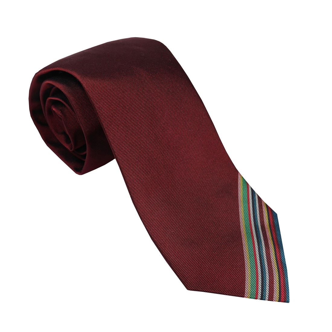 PAUL SMITH 極点スミス タイ FW22 M1A-0TIE-H41104-28 BURGANDY/BORDE ブドウ酒赤いこと系 縞模様 極点・スミス 一般受け ネクタイ-バッグ・小物・ブランド雑貨-スーツ用ファッション小物