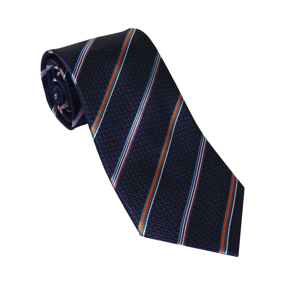 PAUL SMITH 極点スミス タイ FW22 M1A-0TIE-JT281-47 NAVY ネイビーブルー系 縞模様 極点・スミス 一般受け 御前上等 スーツ用ファッション小物-バッグ・小物・ブランド雑貨