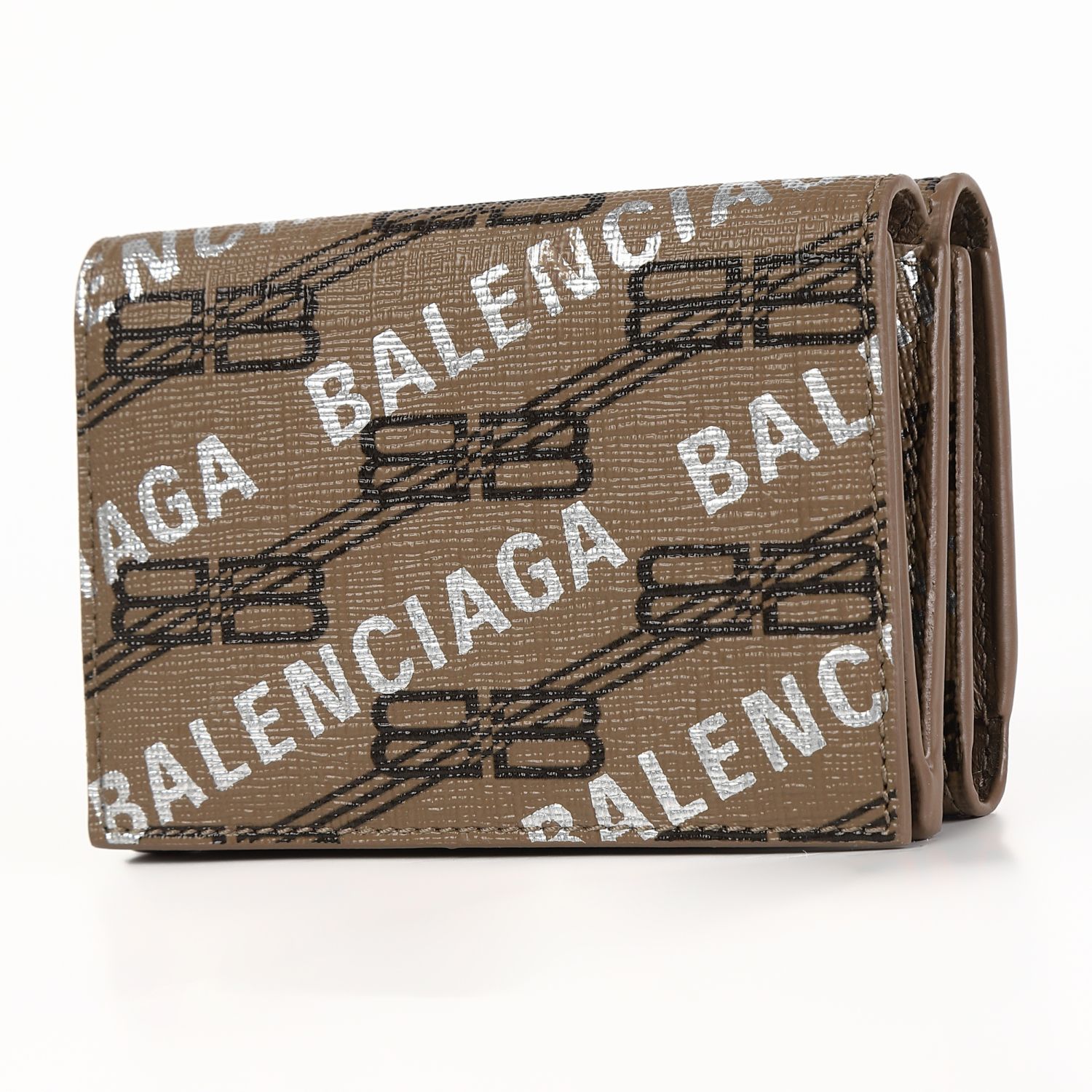 【新品・国内即発】BALENCIAGA 593813 1TY23 1000 三つ折り財布 BALENCIAGA バレンシアガ 三つ折り財布 ロゴ キャッシュ ミニ