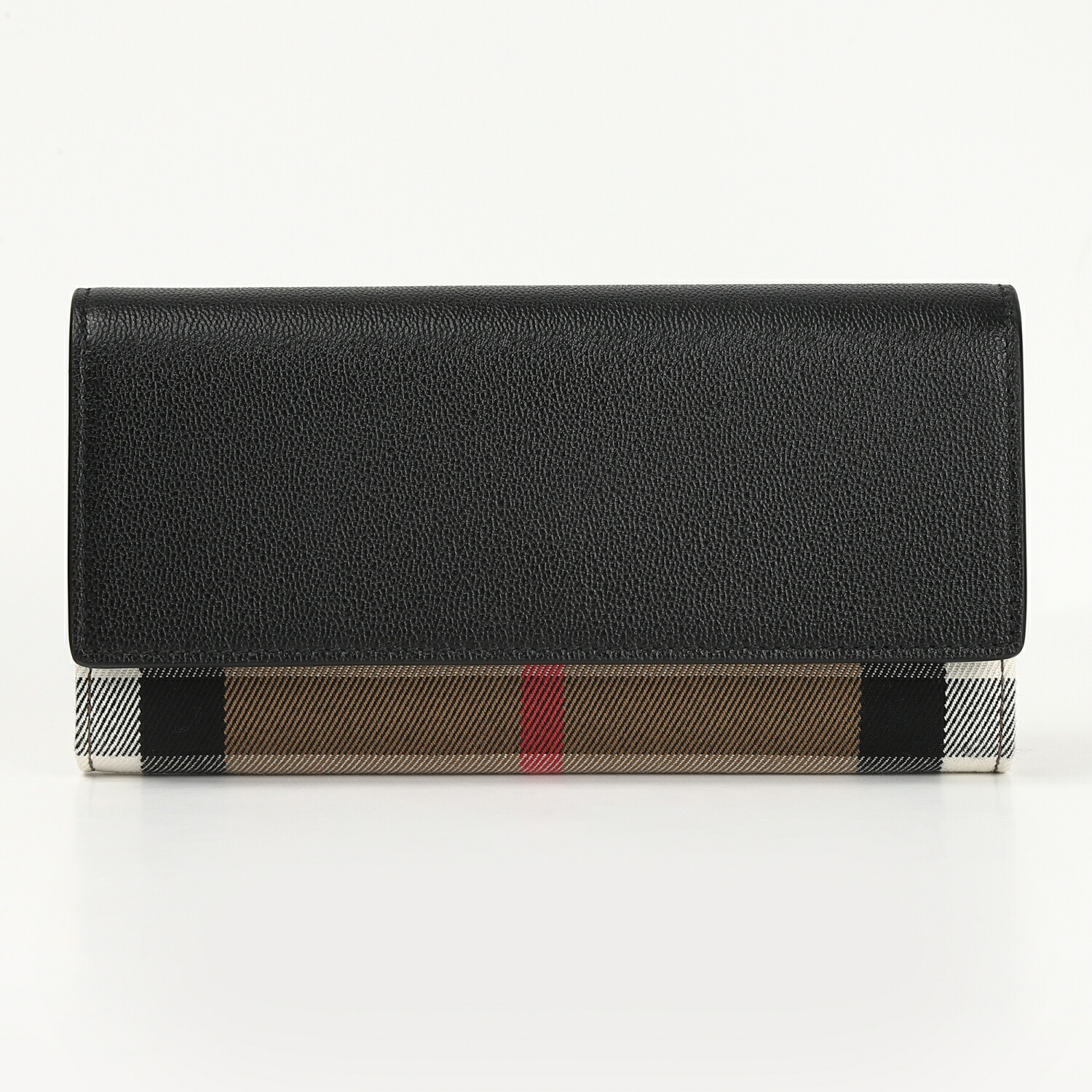 BURBERRY フラップ長財布キャンバス チェック×ブラウン系80845291 BURBERRY バーバリー 財布 レディース フラップ長財布 レザー