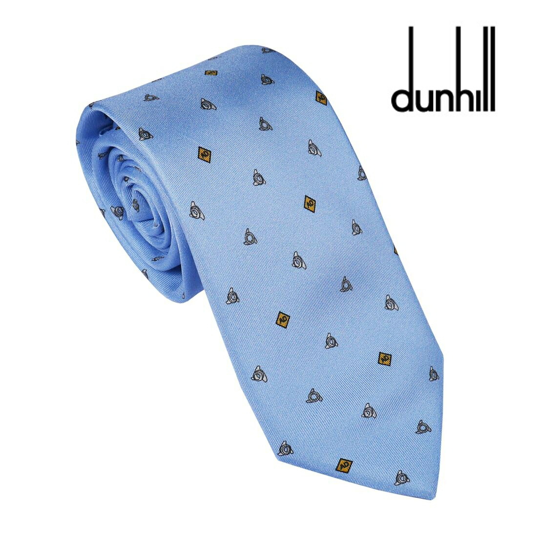 ダン吸血鬼 タイ DUNHILL メンズ タイ 地絹100％ イタリー製 ブライトブルー系 DU20FPTP1WN450R 差し上げ物 差し上げ物 さし上げる品 祝する品 生まれ落ちる日 父の日 ネクタイ-スーツ用ファッション小物-バッグ・小物・ブランド雑貨