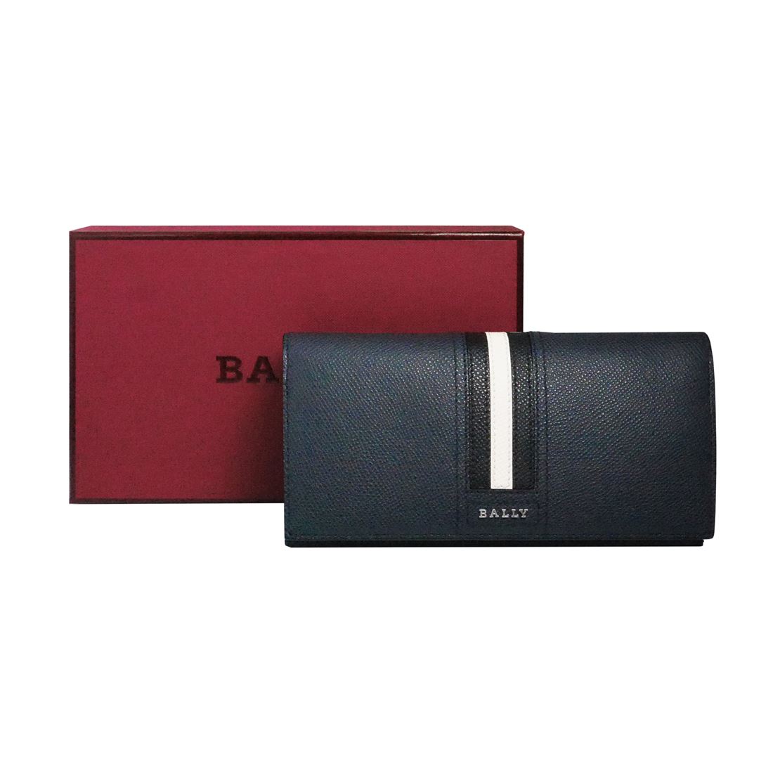 BALLYバリー LETTERING TSP TALIRO LT/17 NEW BLUE 6218069 長紙入れ（ジッパー御釣り入れ有) メンズ 成人男性置き目品