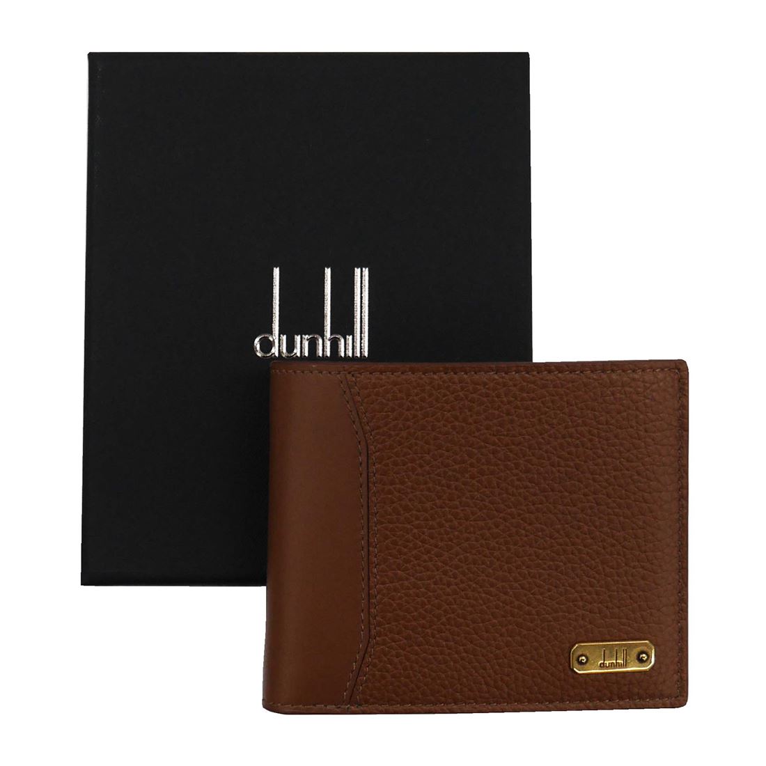 極美品✨dunhill ダンヒル　二つ折り財布　本革　ブラウン　保存箱付き ダンヒル dunhill 財布 二つ折り財布 メンズ デューク ファイン