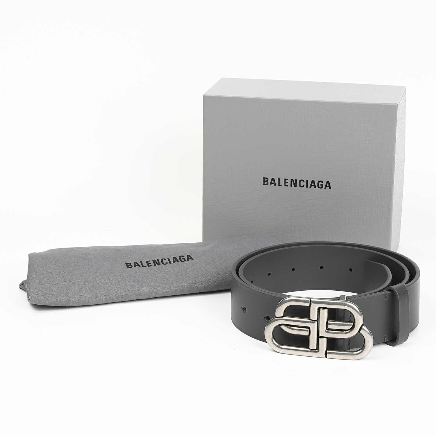 \"ゆっくん\" 箱付き BALENCIAGA バレンシアガ ベルト グレー の メンズ D Ring ベルト | Balenciaga JP (バレンシアガ）