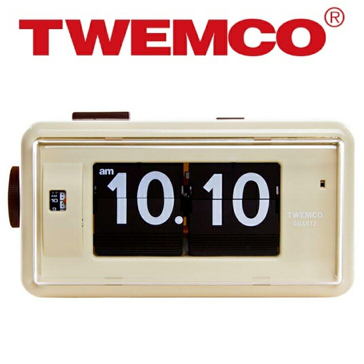 時計 TWEMCO トゥエンコ アラーム 付き AL-30BEIGE ベージュ インテリア パタパタ 時計 開店祝い オシャレ プレゼント ギフト お洒落 送料無料 新品 本物 正規品 保証書 クロック 目覚まし 朝寝坊 早起き 新生活 一人暮らし 部屋