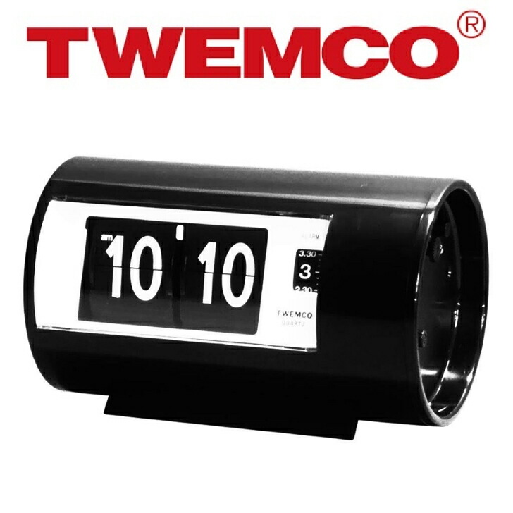 時計 TWEMCO トゥエンコ 置き時計 目覚まし インテリア TWEMCO AP-28 パタパタ CLOCK BLACKブラック プレゼントギフト 送料無料 新品 本物 正規品 新生活 卒業式 祝い事 贈り物 時計 自分 部屋 一人暮らし 朝 早起き 寝坊 寝不足