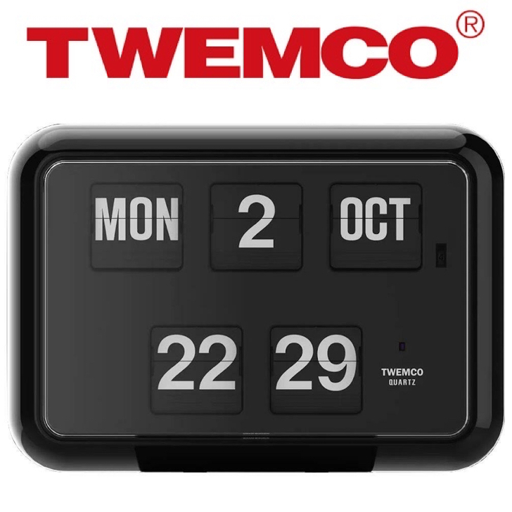 時計 TWEMCO トゥエンコ 置き掛け カレンダー クロック QD-35 BLACK ブラック お洒落 時計 インテリア 開店 イベント プレゼント ギフト 送料無料 新品 本物 正規品 保証書 開店 祝い 結婚式 卒業式 入学 新生活 部屋 一人暮らし