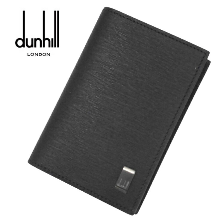 ダン吸血鬼 歌留多容れもの DUNHILL dunhill ダン吸血鬼 19F2F47SG001R SIDECAR サイドカー 歌留多容れもの 名刺入れ 型押し子ウシ 黒いこと 鵞鳥メタ ロゴタイプ 貨物輸送無料 新品 定まり品 本物 差し上げ物 差し上げ物 父の日 誕生日
