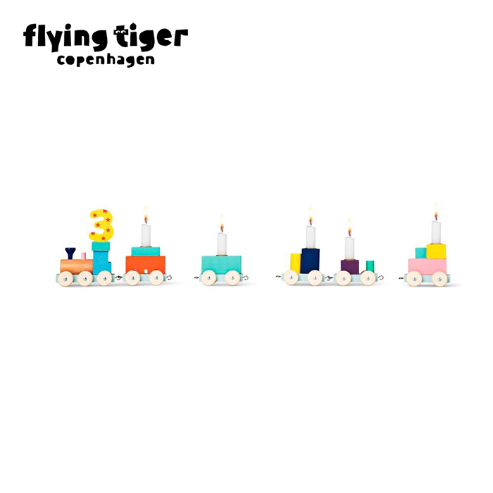 バースデートレイン 数字付き キャンドル付き パーティ 木製 バースデーフォト 誕生日 プレゼント パステルカラー SNS 1歳から5歳まで 北欧 ﾌﾗｲﾝｸﾞﾀｲｶﾞｰｺﾍﾟﾝﾊｰｹﾞﾝ Flying Tiger Copenhagen 公式