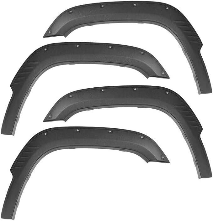 ★FME★ ジムニー JB64W オーバーフェンダー 4枚セット 出幅10mm 未塗装 ブラック ビス打ち風 ダミーボルト ワイドフェンダー フェンダーフレア 外装 カスタム パーツ アクセサリー ドレスアップ スズキ JIMNY JB64 専用設計 ABS製 両面テープ取付 前後左右
