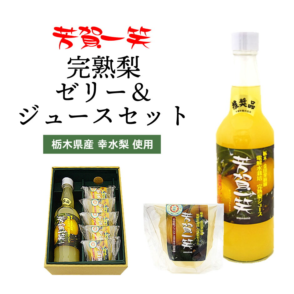 楽天市場】芳賀一笑 完熟梨ゼリー 5個 完熟梨ジュース 2本セット