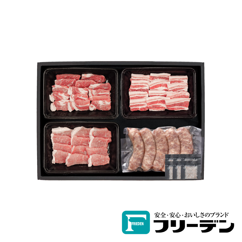 フリーデン やまと豚焼肉・生フランクセット BKMF-48 ｜ 神奈川県 平塚市 国産豚 やまと豚 ブランド ギフト プレゼント 贈り物 FN0Q8