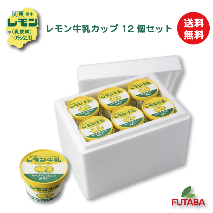 （レモン牛乳）スイッチ箱 レモン牛乳 イチゴ牛乳カップ 各6個 12個セット アイスクリーム