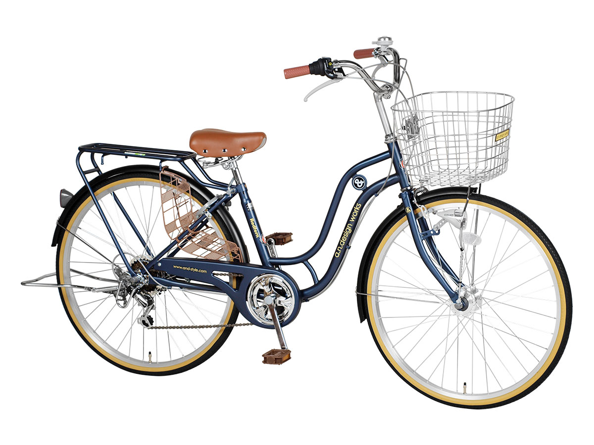 自転車26インチシティサイクルSD266RHDSHIMANO6段変速LEDオートライト通学通勤バスケットリアキャリアおしゃれa.n.designworks最安値に挑戦訳ありアウトレット【完成品組立済】