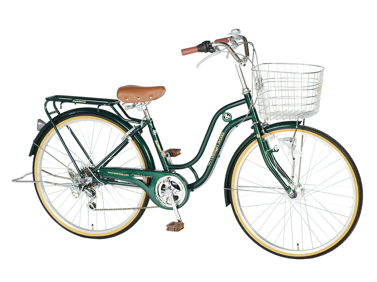 【防犯登録サービス】自転車26インチシティサイクルSD266RHDSHIMANO6段変速LEDオートライト通学通勤バスケットリアキャリアおしゃれa.n.designworks最安値に挑戦訳ありアウトレット【組立済】【新生活応援セール!】