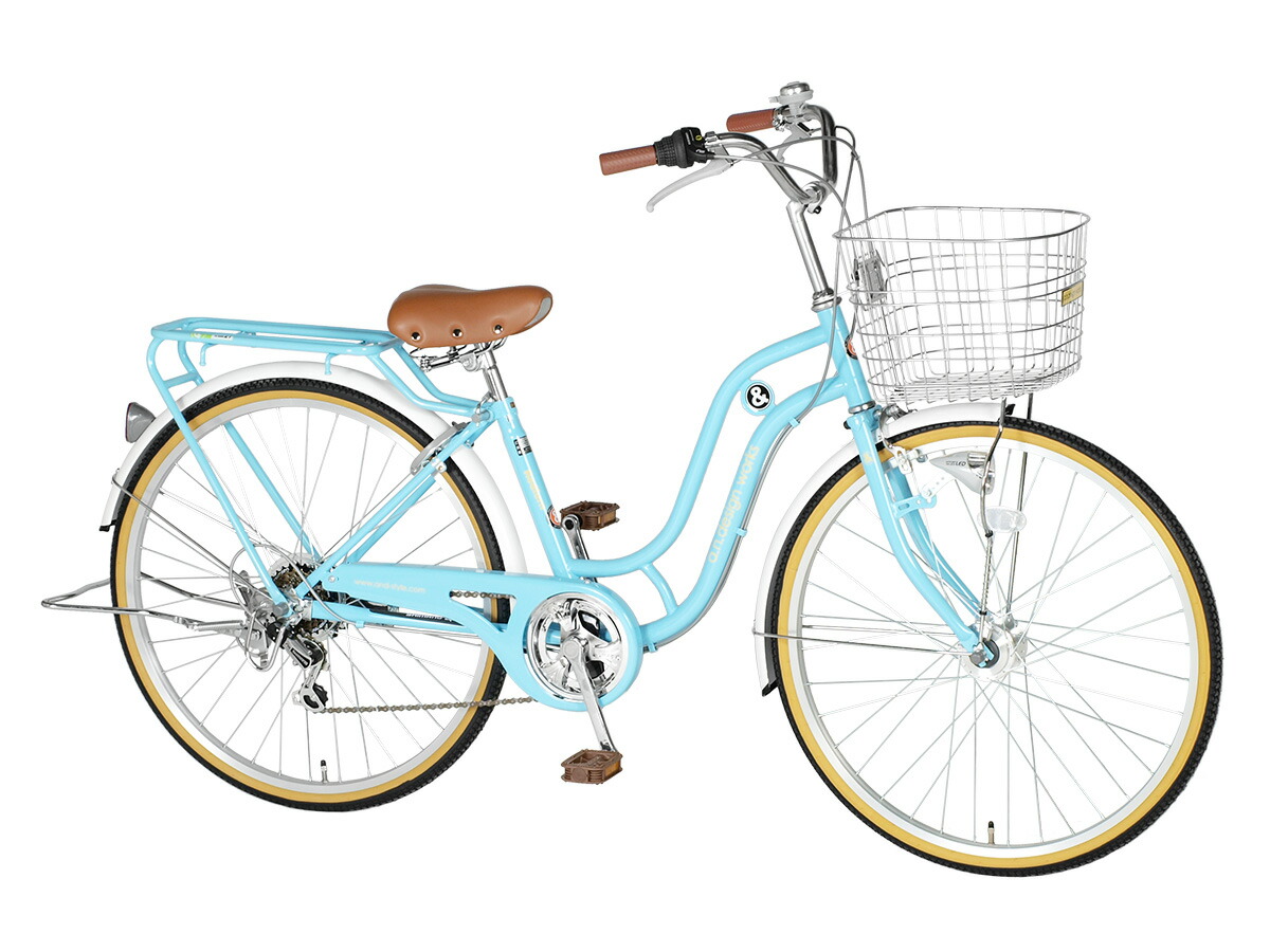 【防犯登録サービス】自転車26インチシティサイクルSD266RHDSHIMANO6段変速LEDオートライト通学通勤バスケットリアキャリアおしゃれa.n.designworks最安値に挑戦訳ありアウトレット【組立済】【新生活応援セール!】