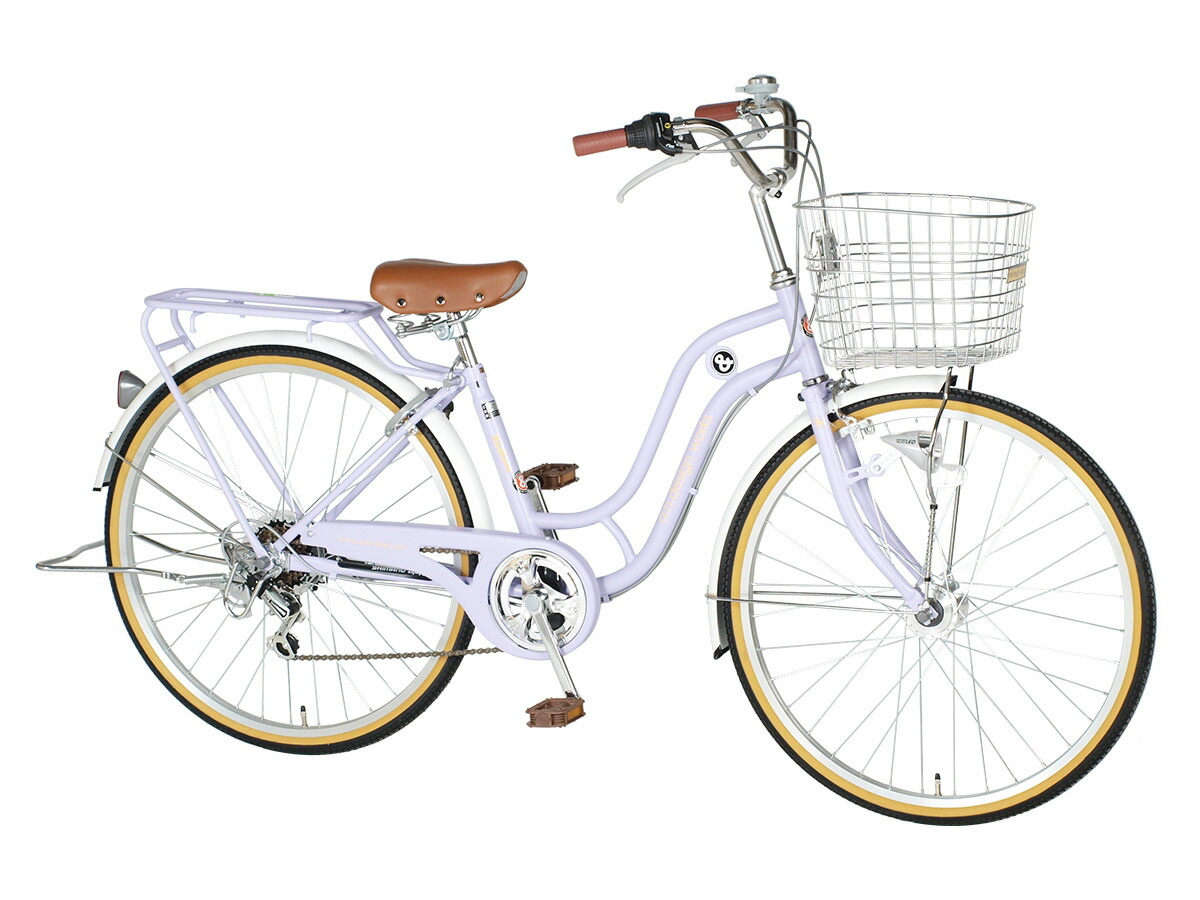【防犯登録サービス】自転車26インチシティサイクルSD266RHDSHIMANO6段変速LEDオートライト通学通勤バスケットリアキャリアおしゃれa.n.designworks最安値に挑戦訳ありアウトレット【組立済】【新生活応援セール!】