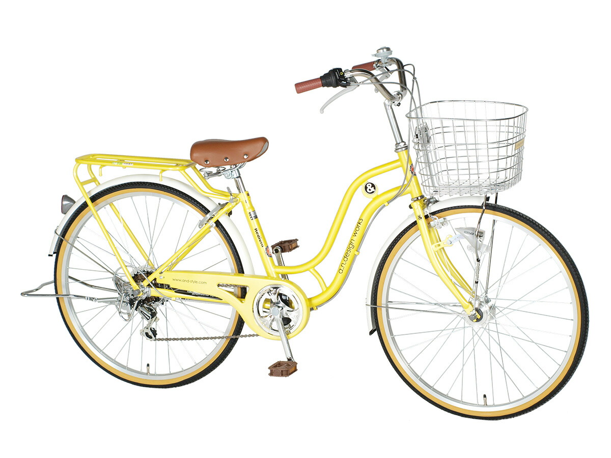 【防犯登録サービス】自転車26インチシティサイクルSD266RHDSHIMANO6段変速LEDオートライト通学通勤バスケットリアキャリアおしゃれa.n.designworks最安値に挑戦訳ありアウトレット【組立済】【新生活応援セール!】