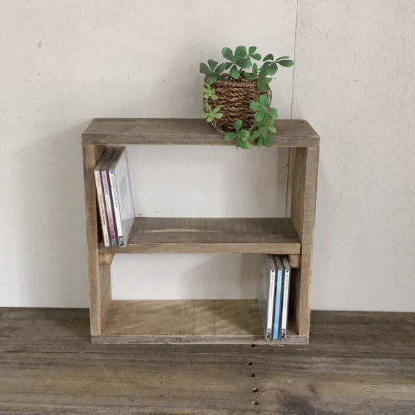 Two Steps Of Recycling Wood Box Shelves Wooden Wall Hangings Storing Cd Rack Shelf Display Case Pure Tree