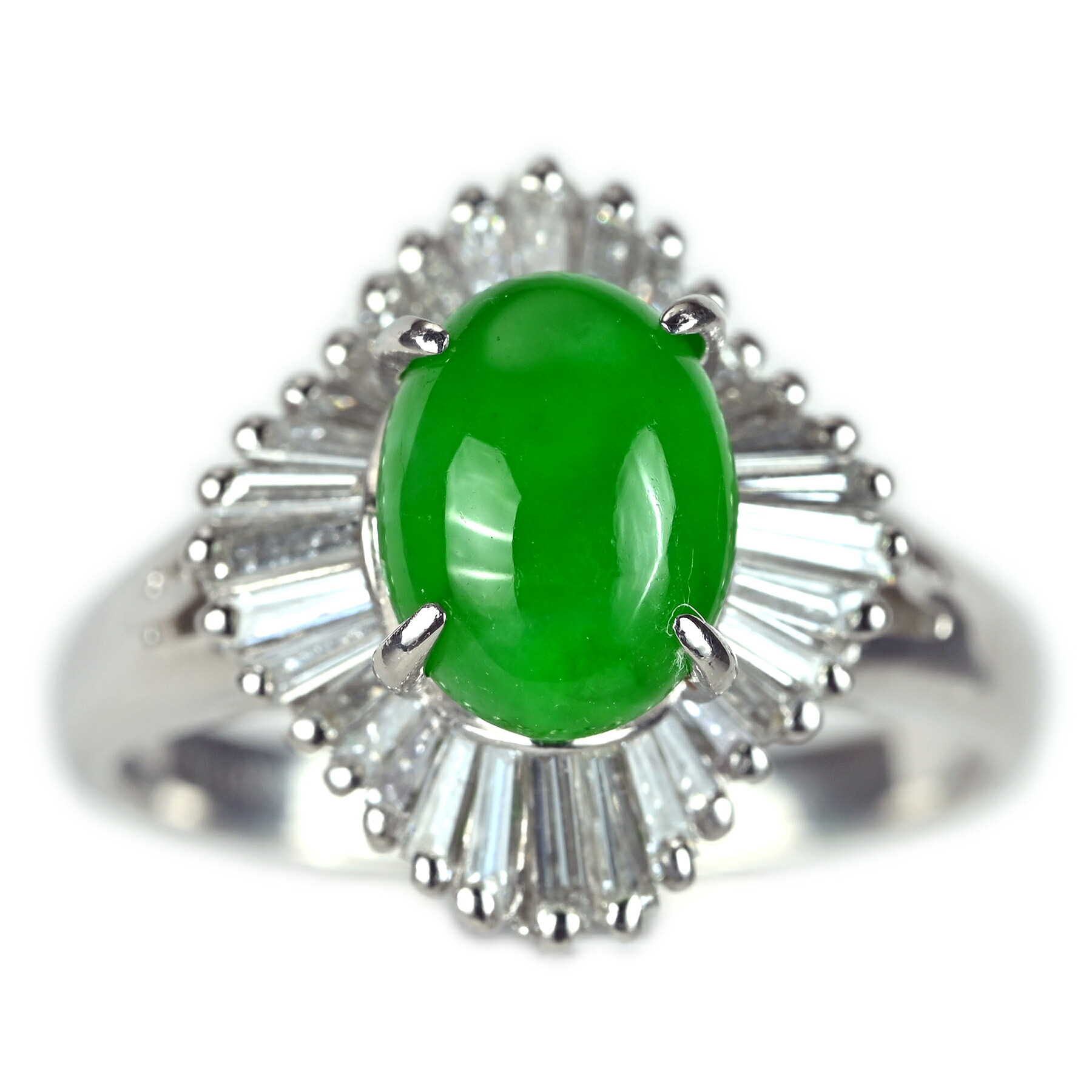 翡翠リング PT900 J1.95ct D0.67ct 5.7g #10【中古】｜FoL Jewelry 店