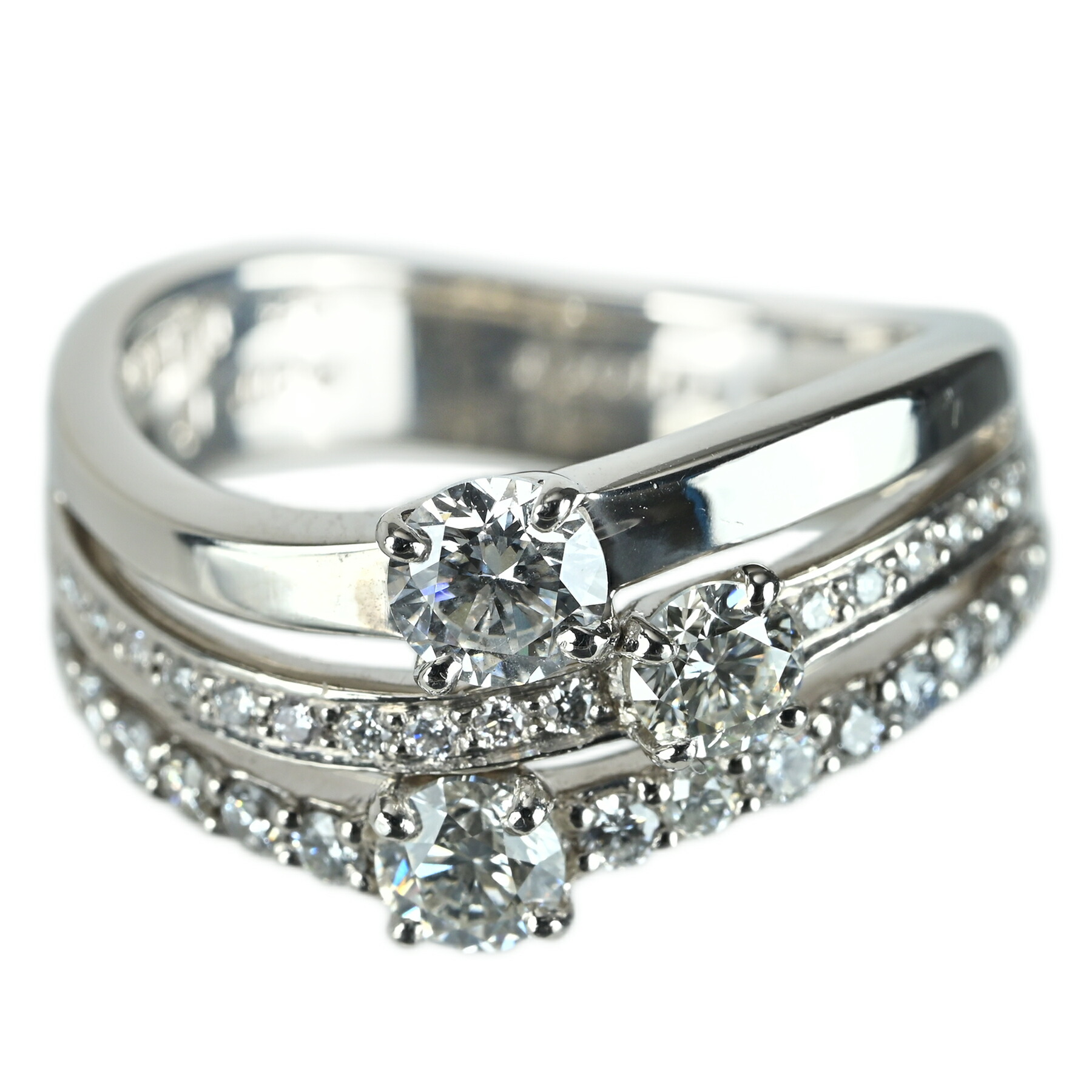 ダイヤモンドリング "TRILOGY" PT900 D0.71ct D0.35ct 8.5g #8.5【中古】|FoL Jewelry 店