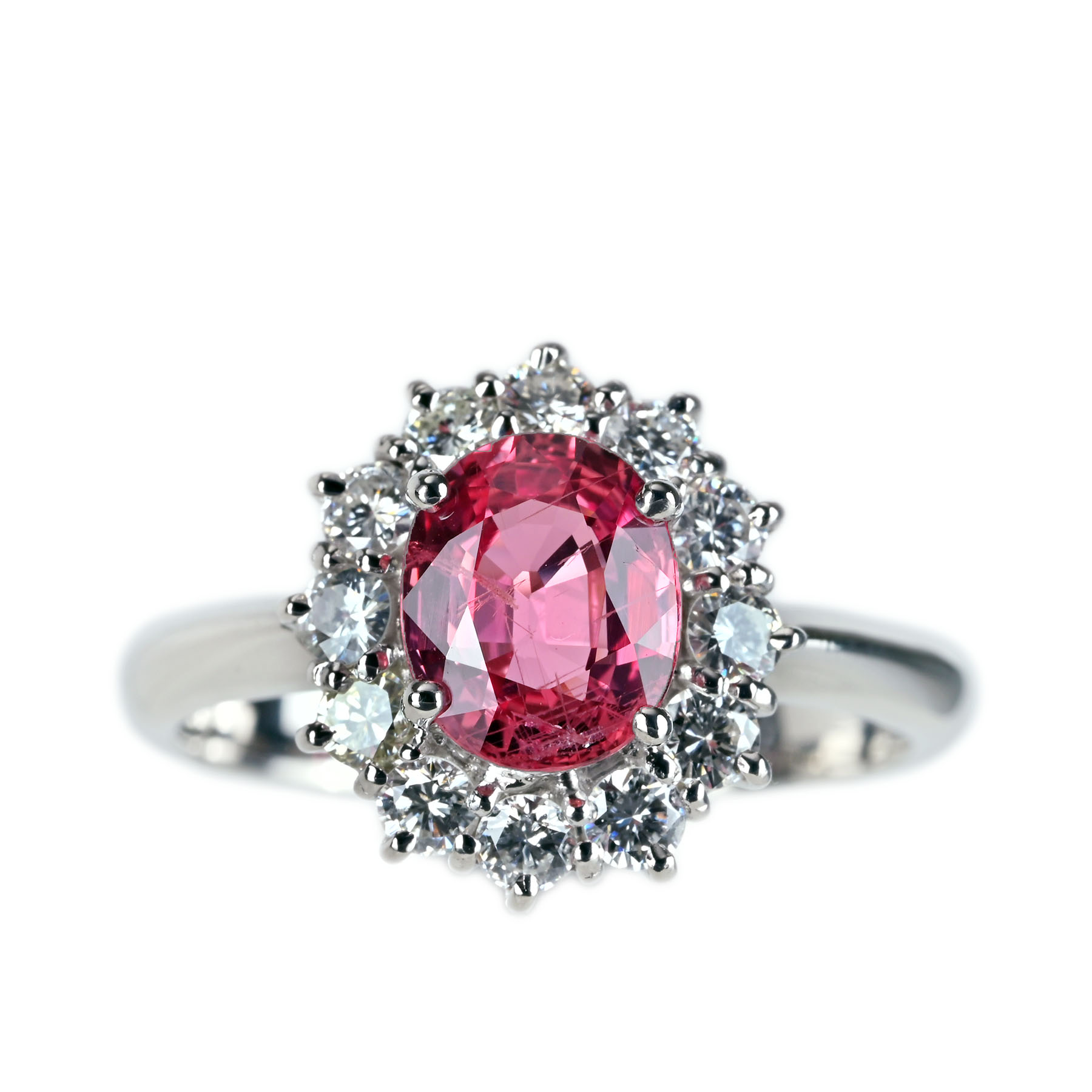 パパラチアサファイアリング PT900 PDS1.40ct D0.516ct 5.9g #11【中古】｜FoL Jewelry 店