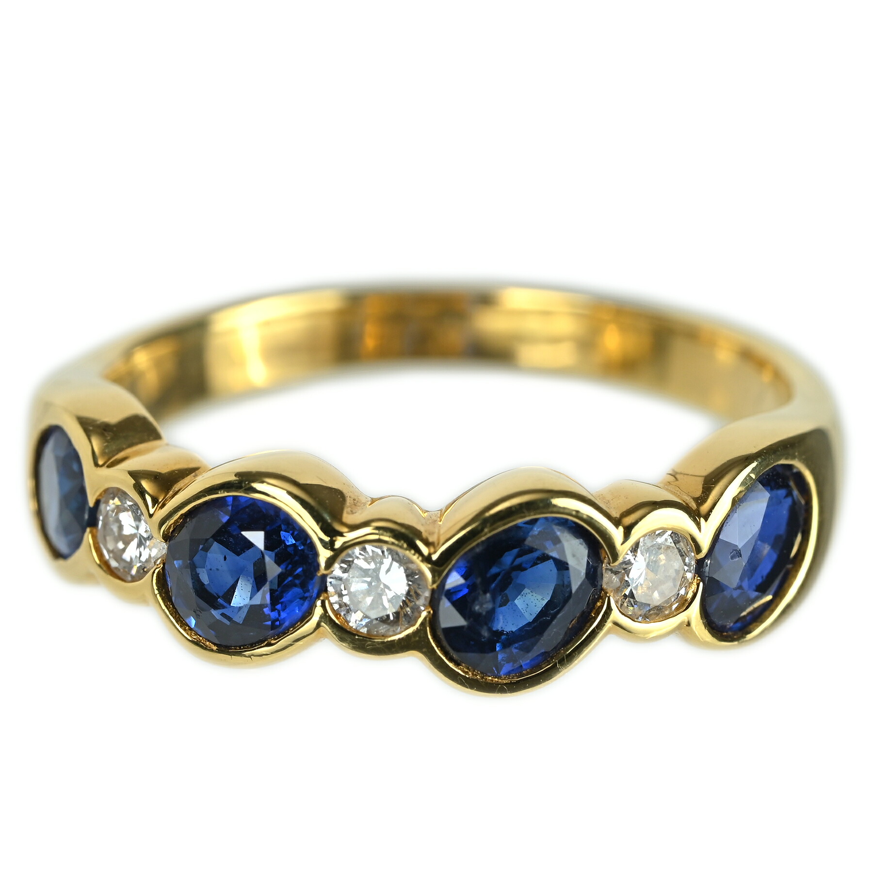 サファイアリング K18YG S1.90ct D0.20ct 4.9g #15【中古】｜FoL Jewelry 店