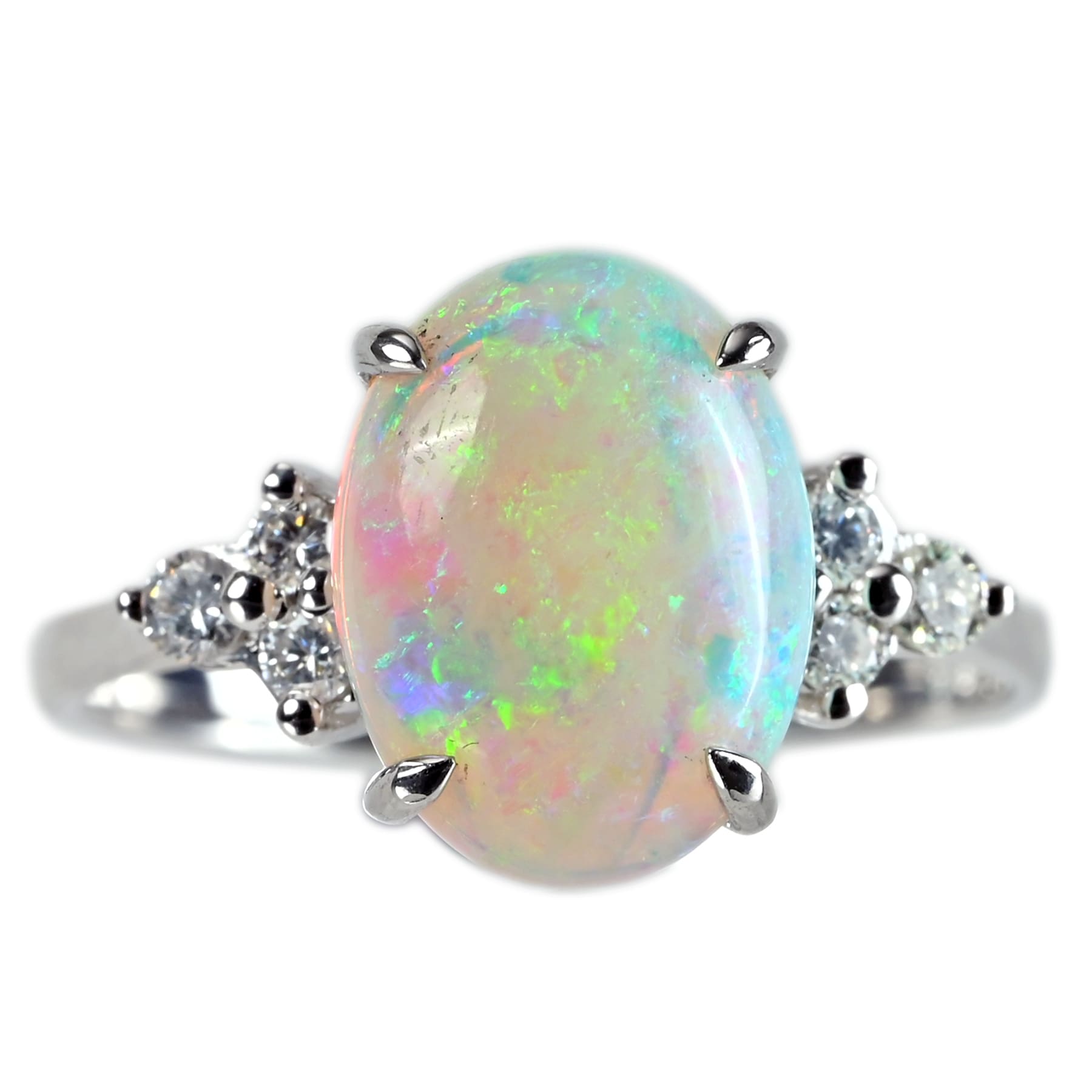 オパールリング K18WG OP2.44ct D0.20ct 3.0g #13【中古】｜FoL Jewelry 店