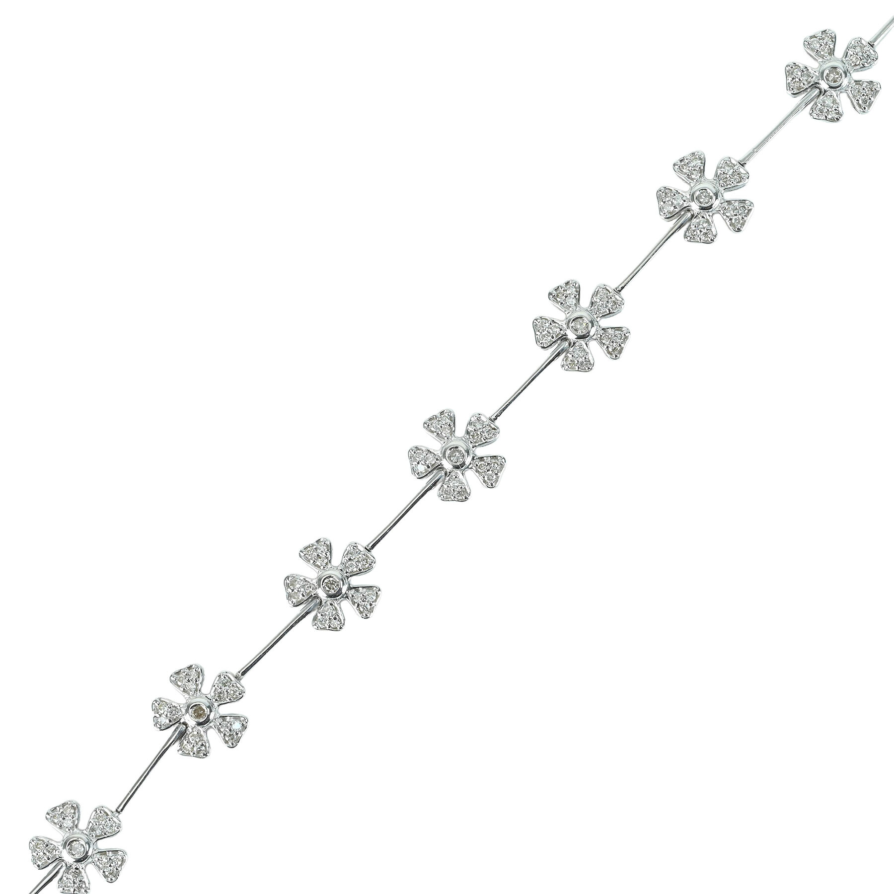 ダイヤモンドブレスレット K18WG D0.92ct 11.5g 18cm【中古】｜FoL Jewelry 店