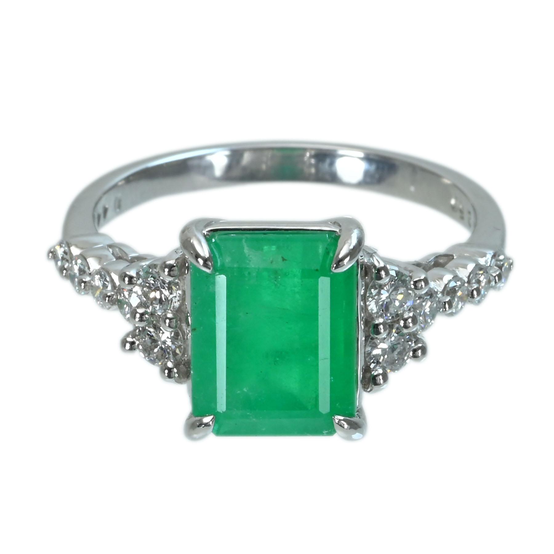 エメラルドリング K18WG E2.50ct D0.44ct 4.3g #13.5【中古】｜FoL Jewelry 店 181,500円